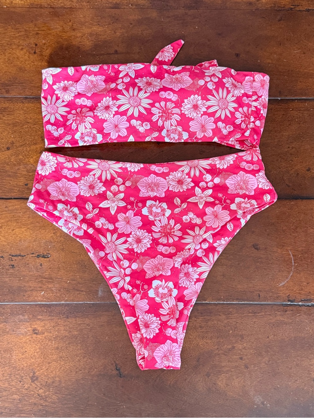 Women’s Pink Floral Two-Piece Swim Set